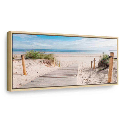 Картина в деревянной раме - Очаровательный пляж G ART