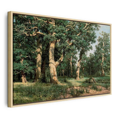 Glezna koka rāmī - Ozolu mežs - glezna kas rāda mājīgu atmosfēru G ART