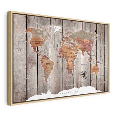 Картина в деревянной раме - Карта мира: Деревянные истории G ART
