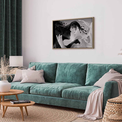 Skūpsts glezna koka rāmī - viesistabai un guļamistabai G ART