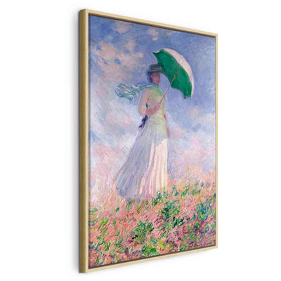 Картина в деревянной раме - Женщина с зонтиком G ART