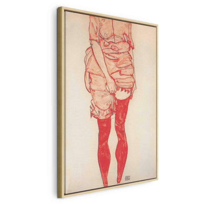 Картина в деревянной раме - Stehende Frau в Rot G ART