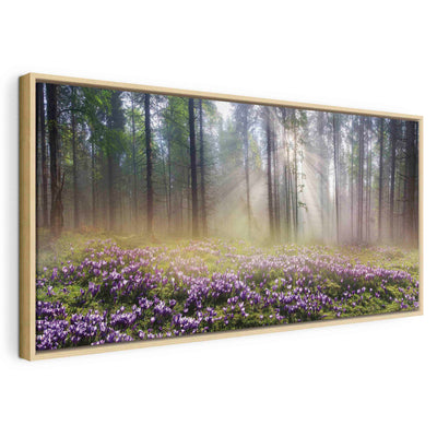 Картина в деревянной раме - Фиолетовый луг G ART