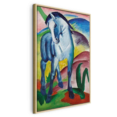 Картина в деревянной раме - Синяя лошадь G ART