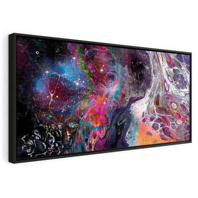 Картина в черной деревянной раме - Красочная галактика G ART
