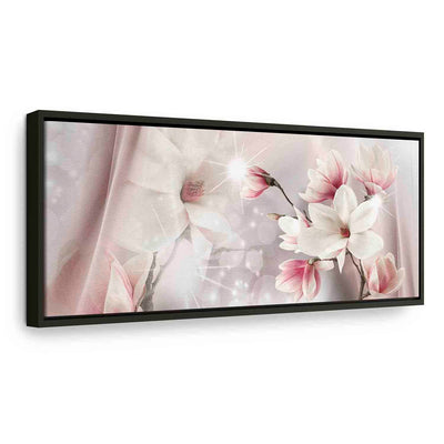 Painting in a black wooden frame - Magnolia reflection g Art