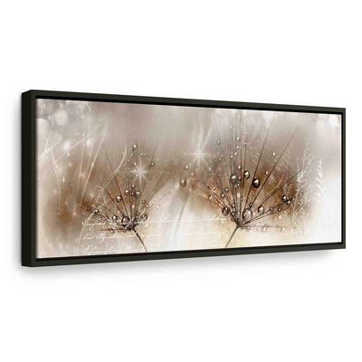 Painting in a black wooden frame - dew drops g art