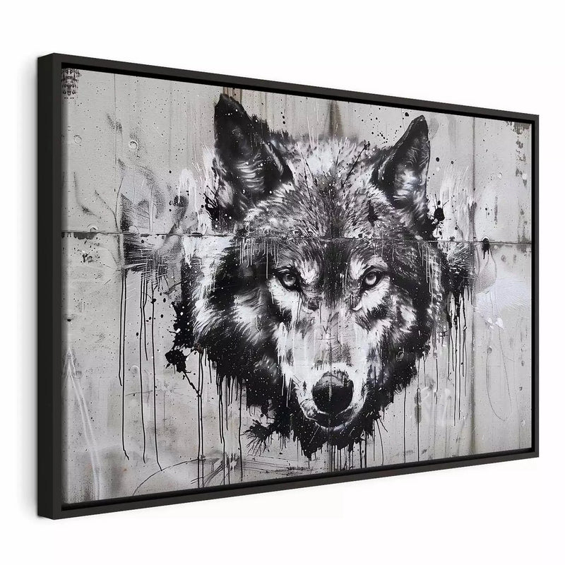 Painting in a black wooden frame for a youth room - The owner of the wild forest G ART