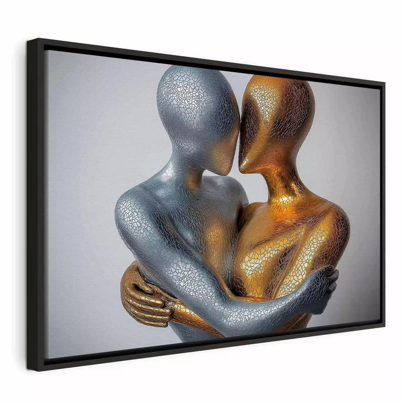 Painting in a black wooden frame - Gold and silver, 162000 - production G ART