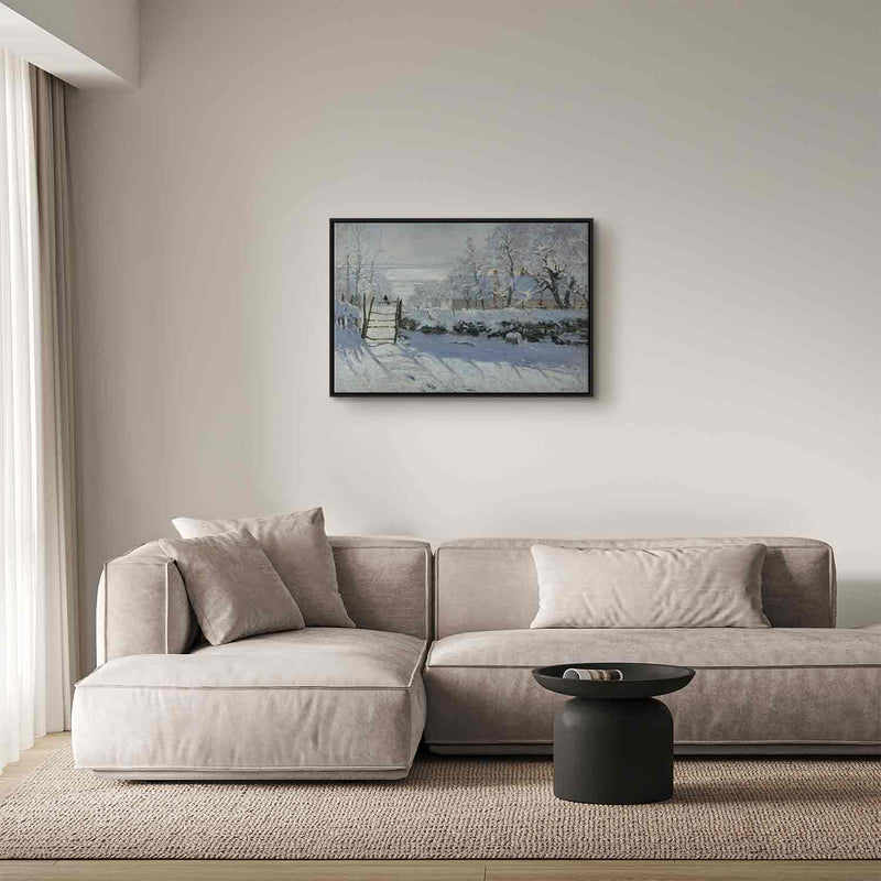 Painting in a black wooden frame - Winter G ART