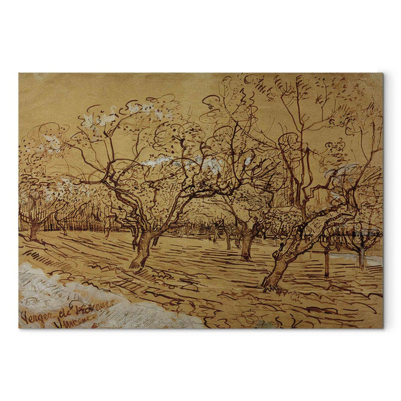 Reproduction of painting (Vincent van Gogh) - Fresh Garden with Flowering Plums G Art