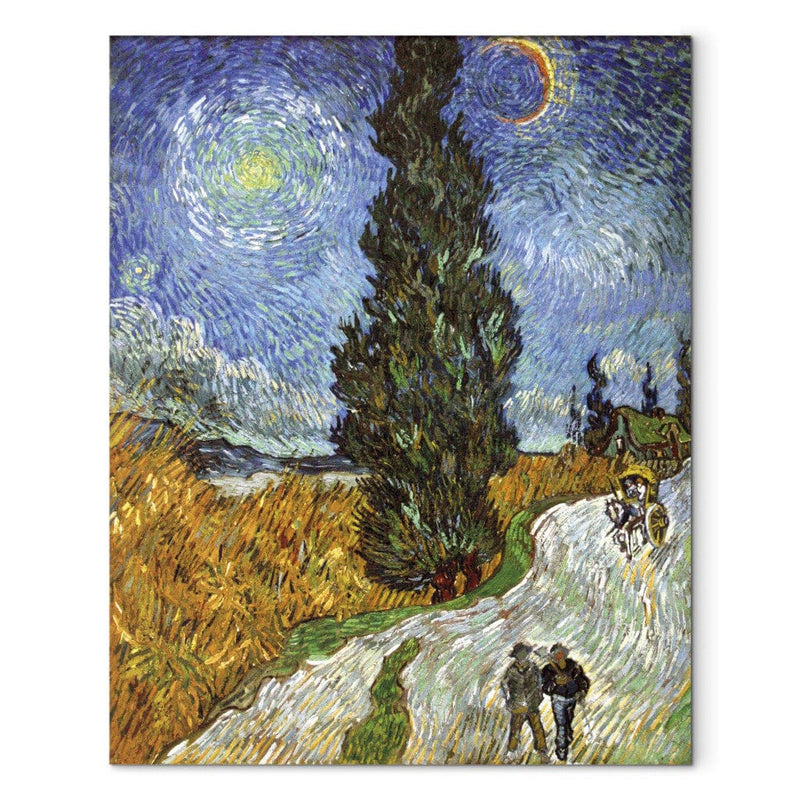 Maali reprodutseerimine (Vincent Van Gogh) - tee cydresi ja tähtedega G Art