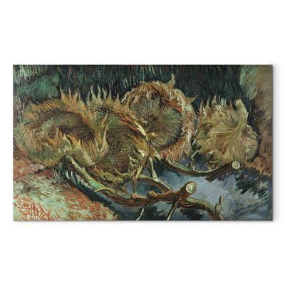 Maalauksen lisääntyminen (Vincent Van Gogh) - neljä leikattua auringonkukkaa G -taidetta
