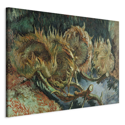 Maalauksen lisääntyminen (Vincent Van Gogh) - neljä leikattua auringonkukkaa G -taidetta
