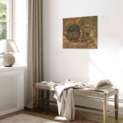 Gleznas reprodukcija (Vinsents van Gogs) - Divas grieztas saulespuķes G ART