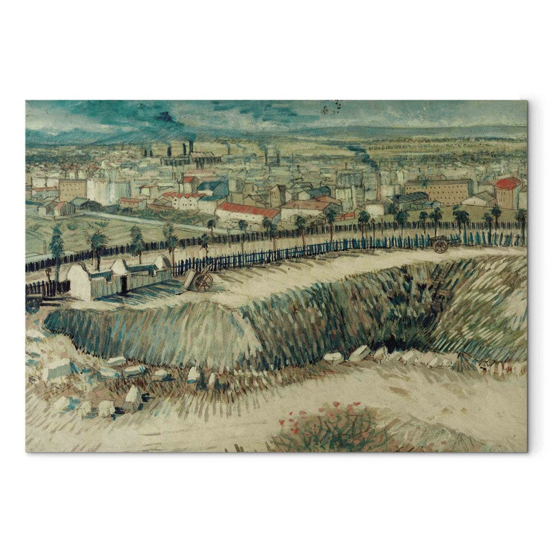 Maali reprodutseerimine (Vincent Van Gogh) - tööstusmaastik Pariisi äärelinnas Montmartra G Art lähedal