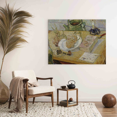 Painting Reproduction (Vincent van Gogh) - Still Life with Drawing Board, Pipe, Onions and Stamp G Art