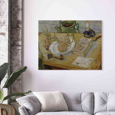 Распродукция живописи (Винсент Ван Гог) - Натюрморт с чертежной доской, трубкой, луком и маркой G Art