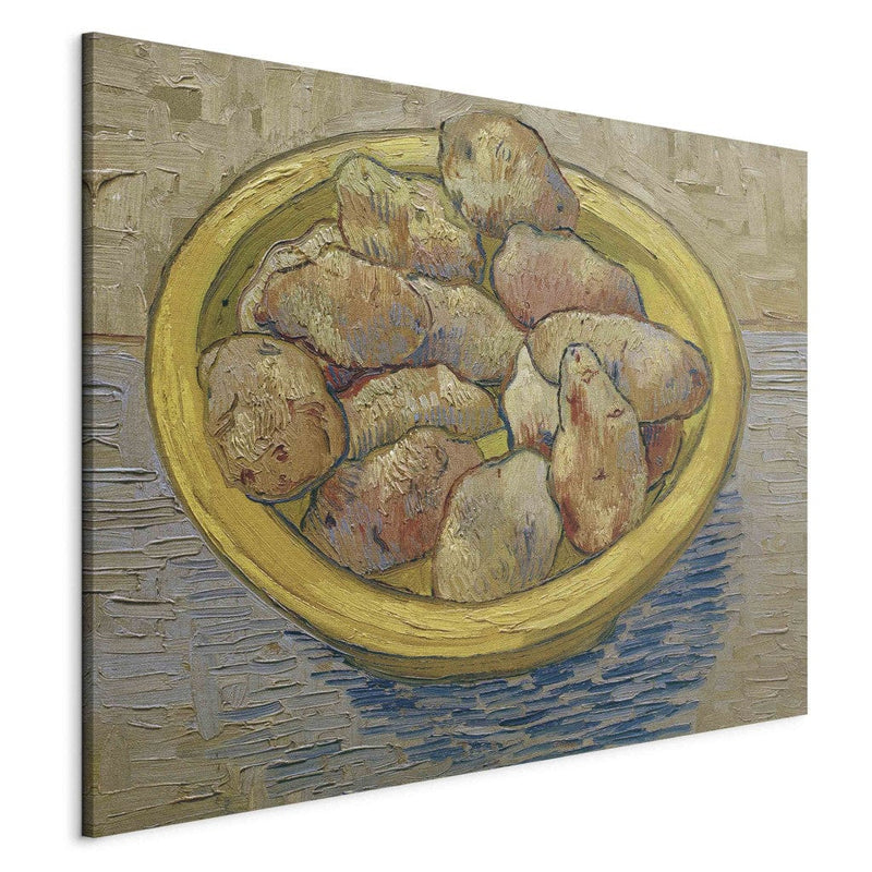 Tapybos atkūrimas (Vincentas Van Gogas) - Natiurmortas: bulvės geltoname konteineryje G menas