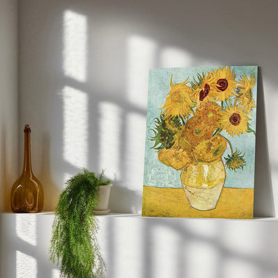Gleznas reprodukcija (Vinsents van Gogs) - Klusā daba: Vāze ar divpadsmit saulespuķēm III G ART