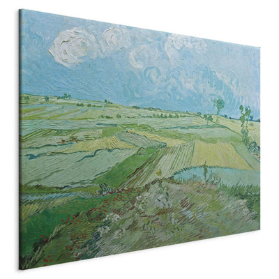 Gleznas reprodukcija /Vinsents van Gogs/ - Kviešu lauki Oversā ar lietus mākoņiem G ART
