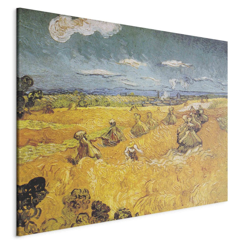 Gleznas reprodukcija /Vinsents van Gogs/ - Kviešu lauks ar pļaujmašīnu G ART