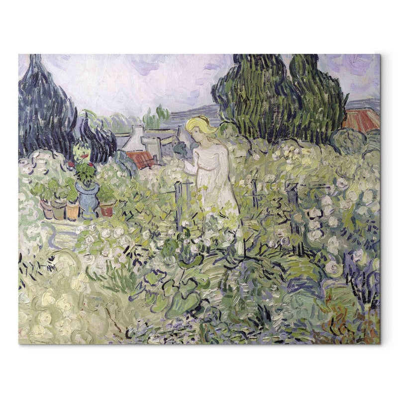 Tapybos reprodukcija (Vincent van Gogh)-Mademoiselle Gachet savo sode Auver-Uur-Oise G Art
