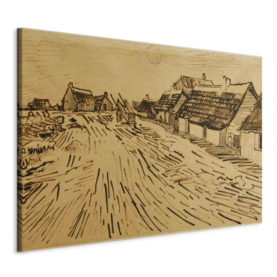 Reproduction of painting (Vincent van Gogh)-a queue of houses in Les Saintes-Mariesdela-Mer area g Art