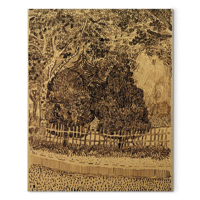 Reproduction of painting (Vincent van Gogh) - Park with fence g art