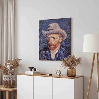 Gleznas reprodukcija /Vinsents van Gogs/ - Pašportrets ar pelēku filca cepuri G ART