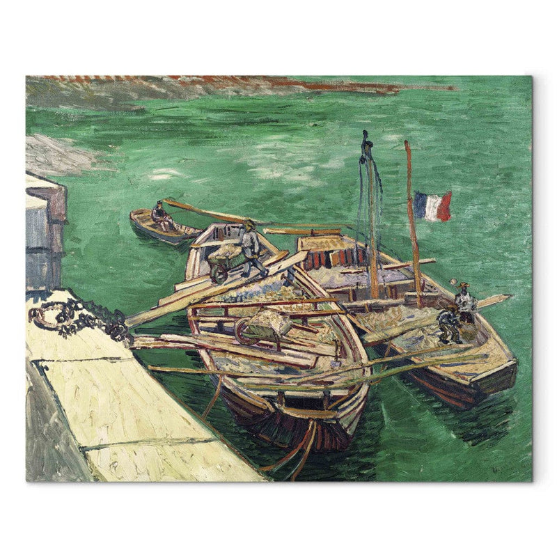 Reproduction of painting (Vincent van Gogh) - Pier with Boat G Art