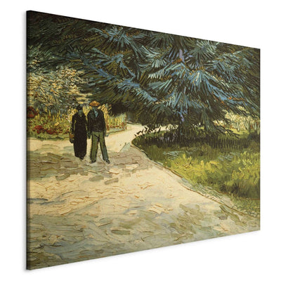 Воспроизведение живописи (Винсент Ван Гог) - Общественный сад с парой и голубой ельей: поэт -сад III G Art