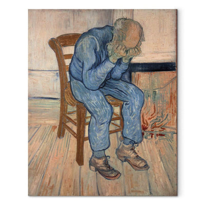 Tapybos reprodukcija (Vincentas Van Gogas) - liūdnas senio žmogaus G menas