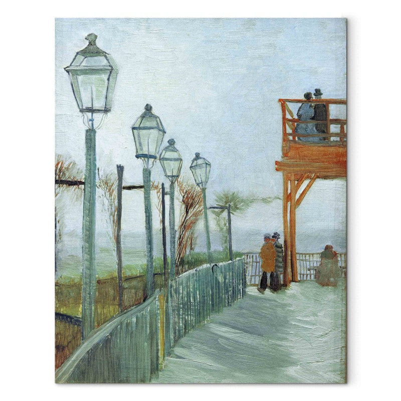 Maali reprodutseerimine (Vincent Van Gogh) - terrass ja vaatamisala Moulin de Blute -Fine, Montmartrs G Art