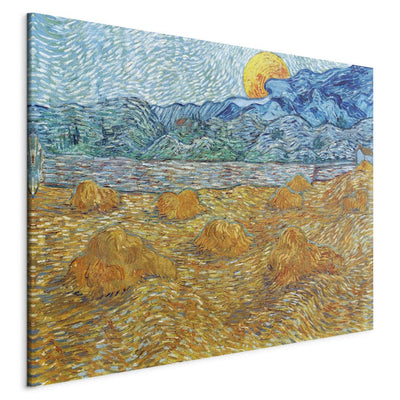 Gleznas reprodukcija /Vinsents van Gogs/ - Vakara ainava ar augošu mēnesi G ART