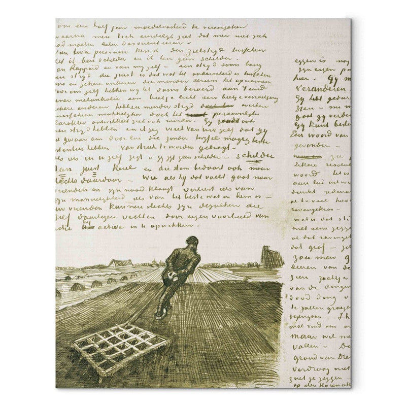 Tapybos atkūrimas (Vincentas Van Gogas) - vyras traukia plūgo G meną