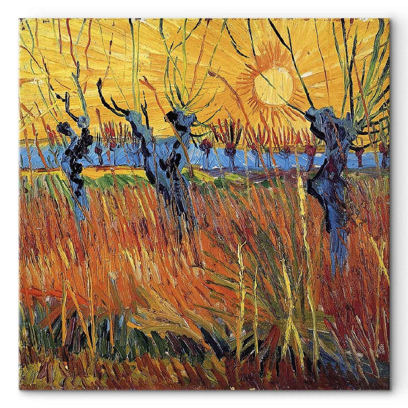 Maalauksen lisääntyminen (Vincent Van Gogh) - Willowers Sunset G -taide