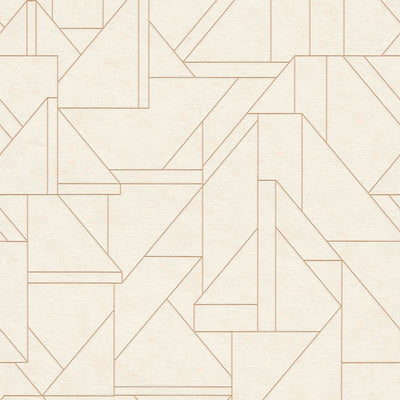 Grafiskas tapetes ar modernu līniju rakstu, krēmkrāsā - 1374015 AS Creation