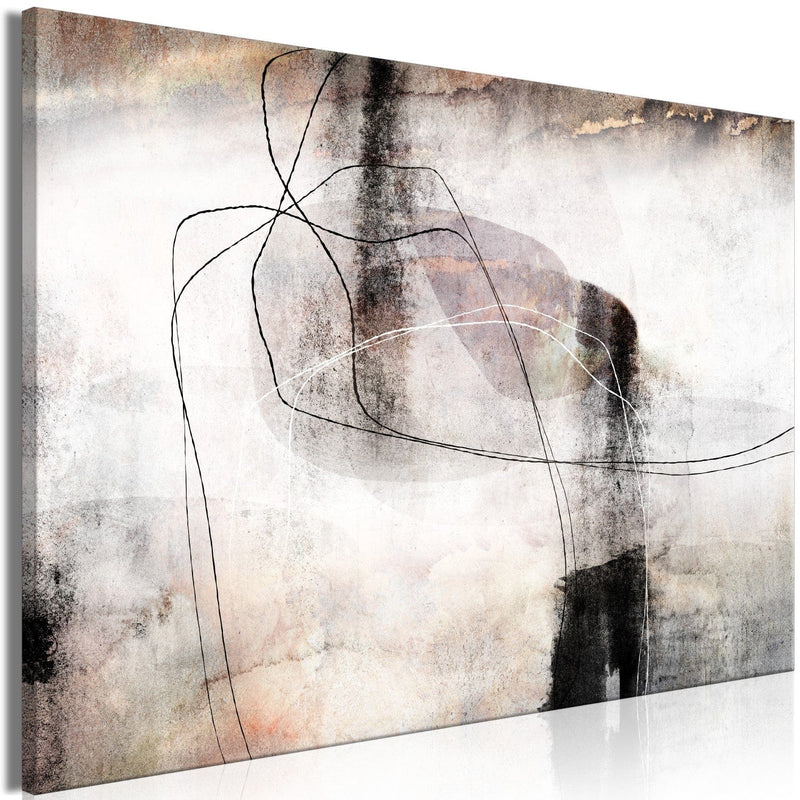 Modern painting for a living room with abstraction in a contemporary style, gray g-art.