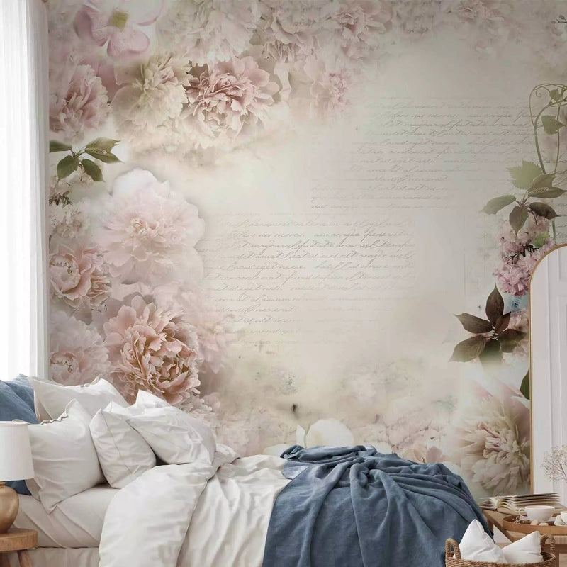 Romantic Wall Murals with peonies - Delicate fragrance - 60661G-ART