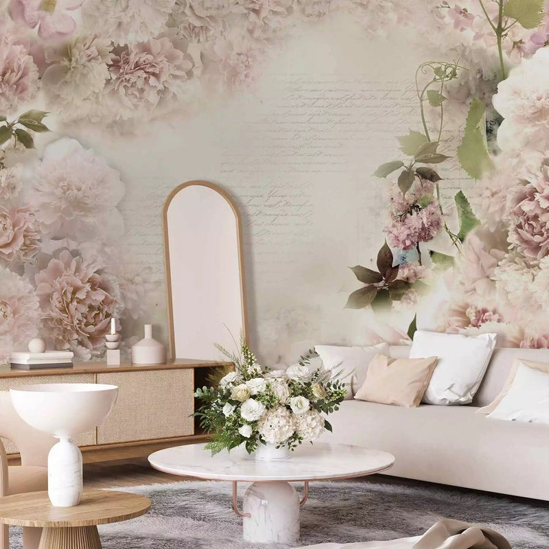 Romantic Wall Murals with peonies - Delicate fragrance - 60661G-ART