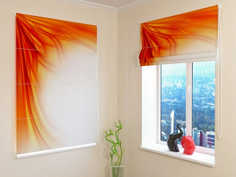 Roman blinds with abstract pattern - Abstract fire flower Tapetenshop.lv