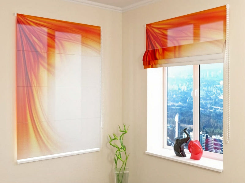 Roman blinds with abstract pattern - Abstract fire flower Tapetenshop.lv