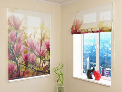 Beautiful blinds for the room - Magnolia tree at the sun in Staros Tapetenshop.lv