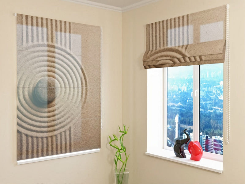 Roman blinds with Eastern theme - Zen Garden - Personalized Tapetenshop.lv