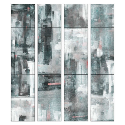 Tapetes ar abstrakrta rakstu pelēkā krāsā - Lietus pilsēta, 88949 G ART