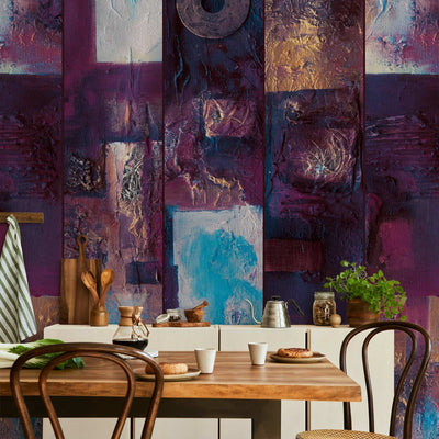 Tapetes ar abstrakta rakstu violetā krāsā, 89737 G ART