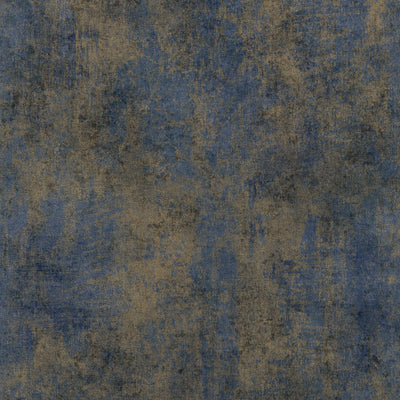 Wallpaper with decorative plaster pattern in blue/gold color - 1043808 Tapetenshop.lv