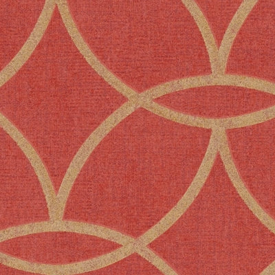 Tapetes ar ģeometrisko dizainu sarkanā un zeltā krāsā - 1335536 AS Creation