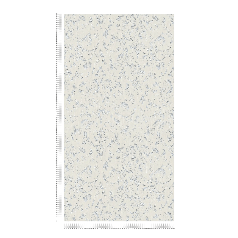 Wallpaper with an ornament with metallic effect, gray, silver 306601 AS Creation